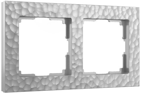 Рамка универсальная Werkel Hammer 2-м. серебро фото Рамка универсальная Werkel Hammer 2-м. серебро картинка